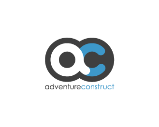 Adventure Construct平面插图网站标志