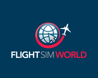 FlightSimWorld模拟飞行世界网站标志设计
