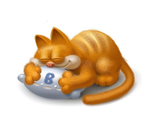 趴在枕头上的猫咪写实图标设计欣赏