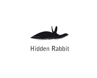 HIDDEN RABBIT咖啡吧标志设计欣赏