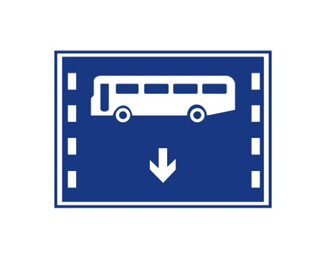 公交线路专用车道标志