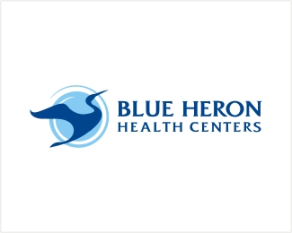 Blue Heron identity健康中心徽标设计欣赏