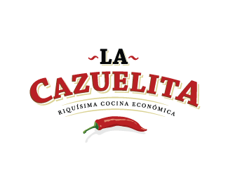La Cazuelita辣椒食品标志设计欣赏