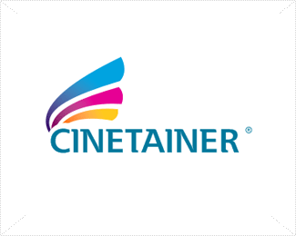 Cinetainer抽象彩带标志设计欣赏