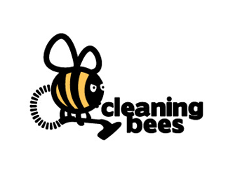 Cleaning Bees清洁蜜蜂家政标志设计