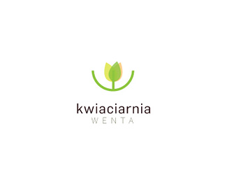 Kwiaciarnia花艺公司标志