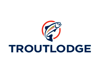 Troutlodge活鳟鱼供应商标志设计