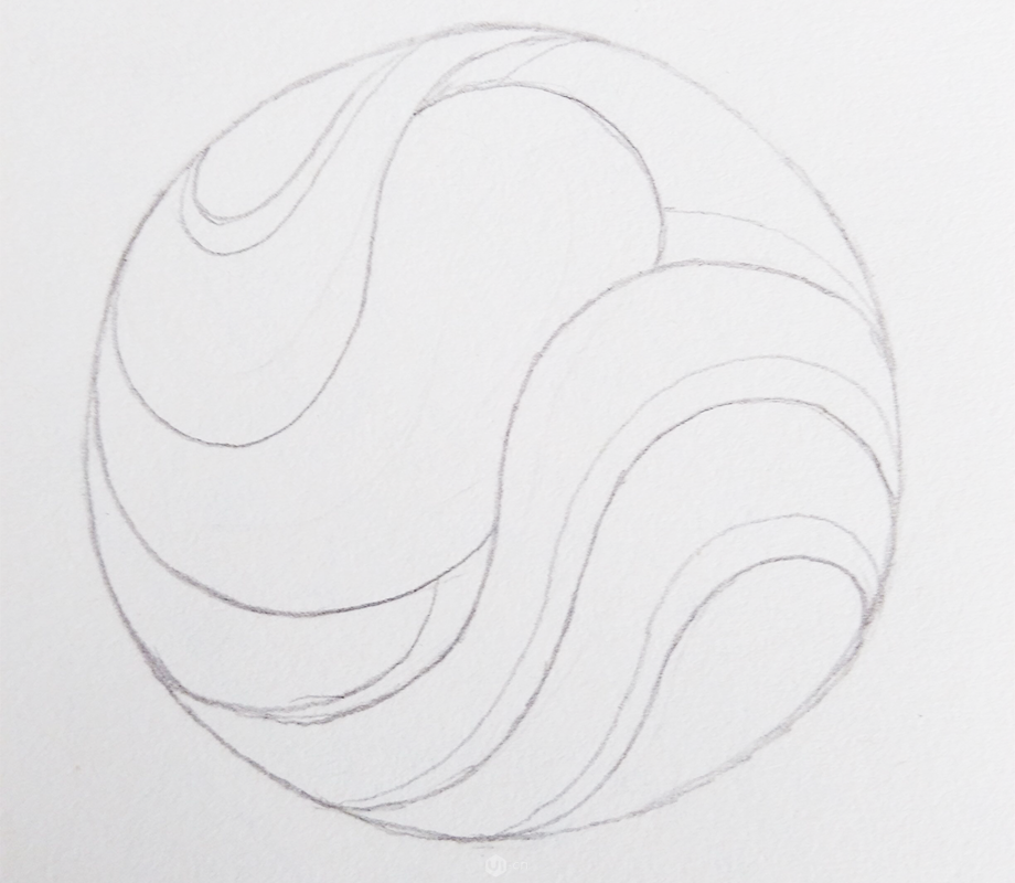 抽象立体感太极球logo教程