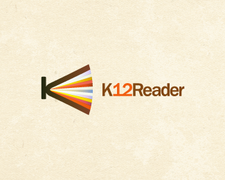 K12Reader儿童阅读书本标志设计