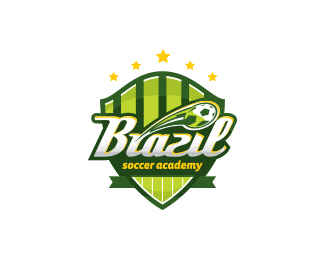 Brazil Soccer Academy巴西足球学校标志设计
