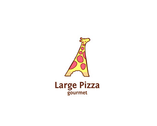 LARGE皮萨店标志
