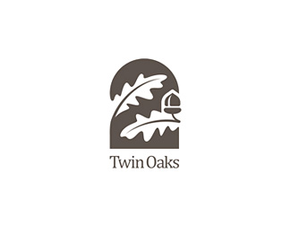 Twin Oaks橡树叶标志设计