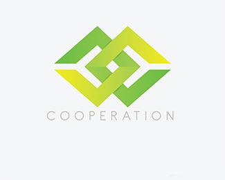 Cooperation对称图形Logo设计欣赏