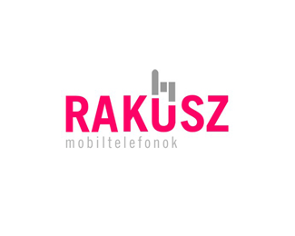 Rakusz手机零售连锁标志设计欣赏
