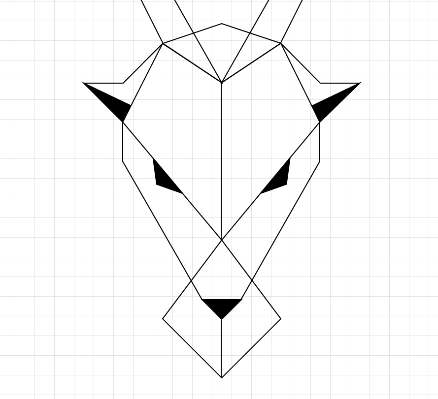 AI绘制几何鹿形logo教程