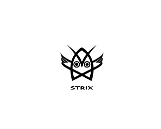 STRIX创意猫头鹰标志设计