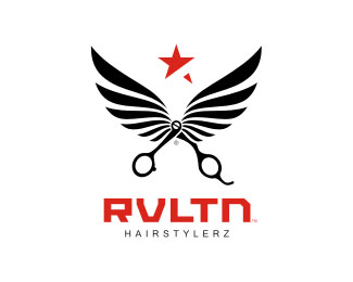 RVLTN发型工作室创意标志欣赏