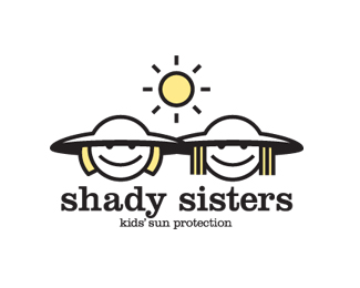 Shady Sisters双胞胎姐妹标志设计