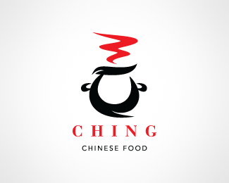 Ching中国餐馆《清》品牌标志设计