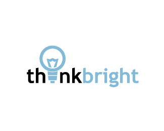 think bright灯泡标志创意设计