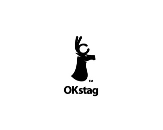 OKSTAG雄鹿创意标志设计欣赏