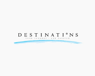 Destinations抽象旅行社标志设计